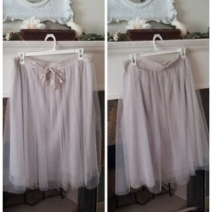 Lauren Conrad Grey Tulle Skirt (xl)